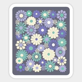 Scandinavian Style Floral Design Flower Pattern Sticker